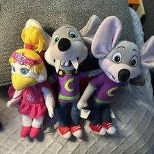 Chuck E Cheese BOO-TACULAR Limited Edition Fun Soft Plush & Super Hero Hen X3