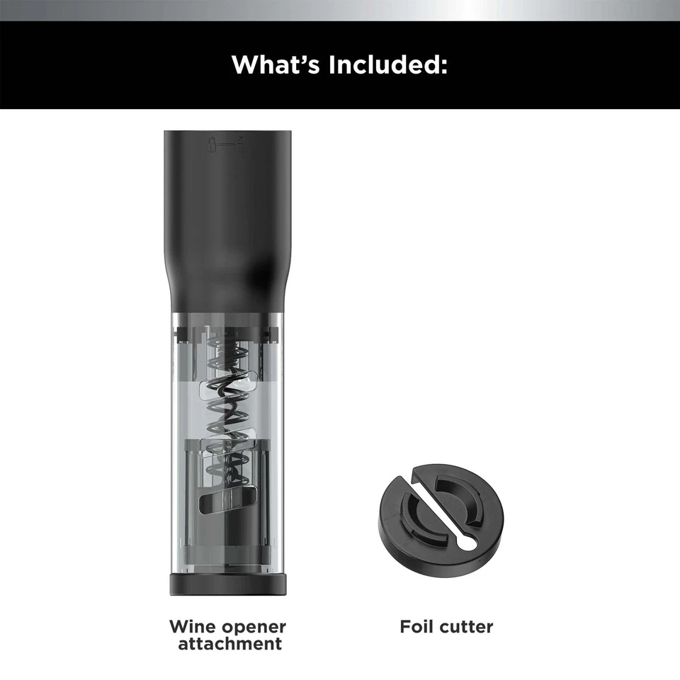 Насадка для открывания вина кухонная палочка BLACK+DECKER — BCKM101WN - Изображение 3 из 4