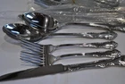 REED AND BARTON STAINLESS 18/10 "LATTICE ROSE" (19) PC SET GLOSSY #0007
