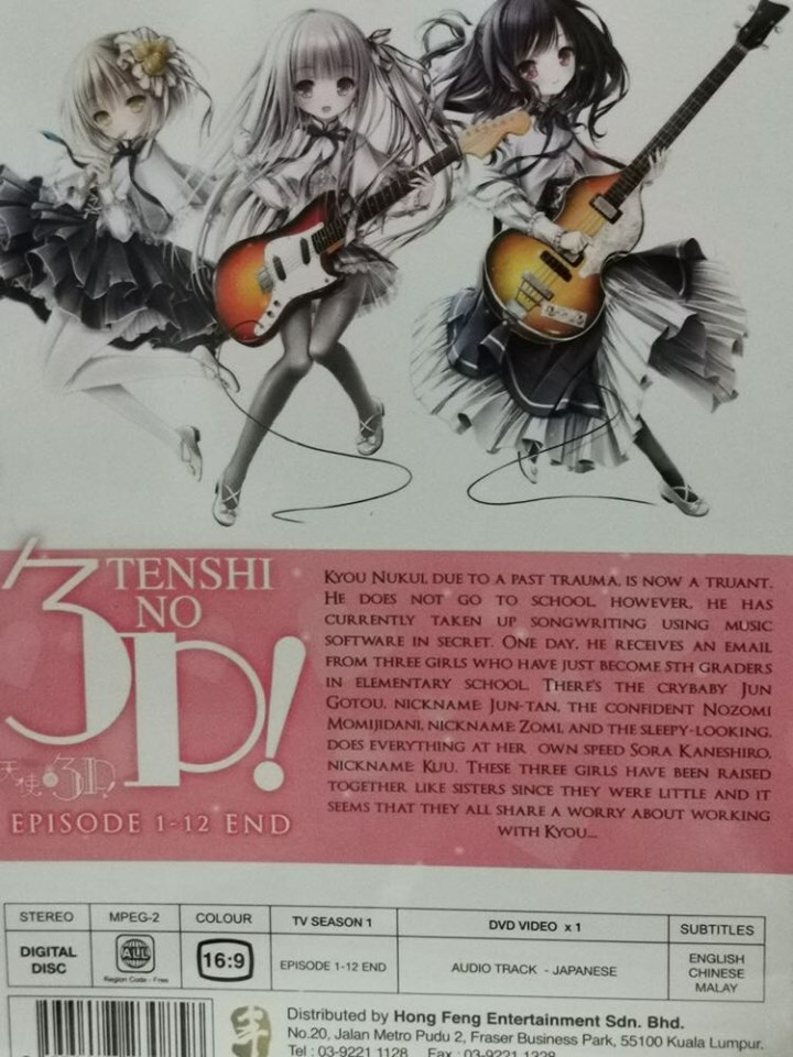 DVD Angel's 3Piece! Tenshi no 3P! Episode 1-12 End English