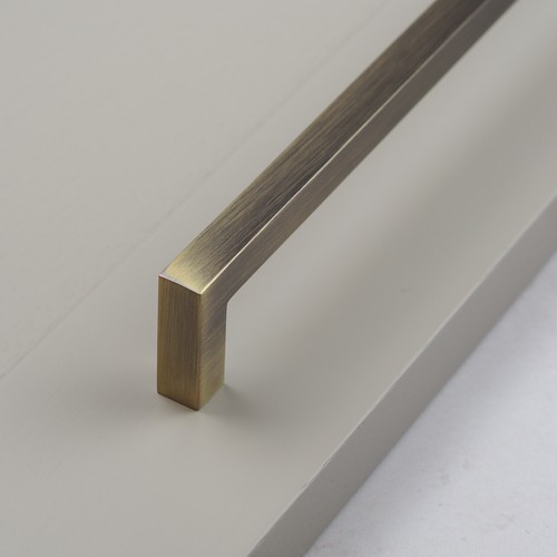Antique Brass Kitchen Handle Gold Cabinet Cupboard Block Square Pull 160mm 320mm - Picture 17 of 25