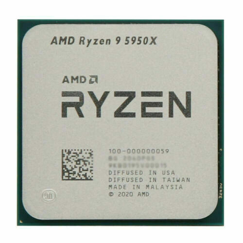 AMD Ryzen 9 5950X CPU Processor AM4 16 Core 32 Thread 4.9GHz 105W Up to  3200MHz