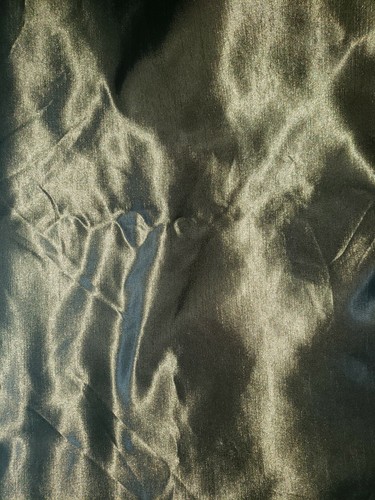 Vintage Olive Green Satin Polyester Fabric 1-piece 58" W x 3 yards L New - Picture 5 of 7