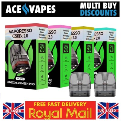 XL VAPORESSO LUXE X X2 PODS Spare Pod Cartridges Luxe-X XR 0.3 0.4 0.6 0.8  Ohm | eBay UK