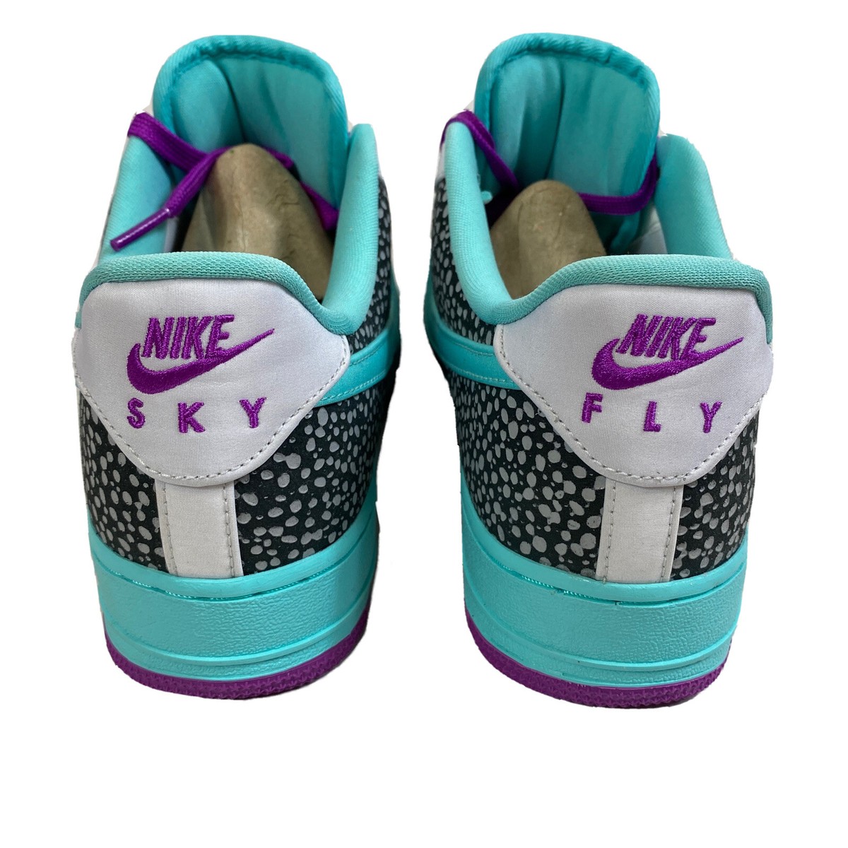 Sz 7 Nike Air Force 1 UNLOCKED NIKE BY YOU Safari NIKEi Sneakers