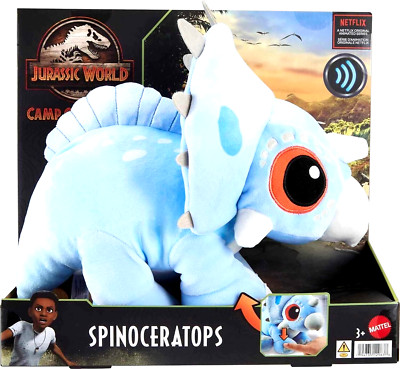 Mattel Jurassic World Toys Camp Cretaceous Spinoceratops Plush Dinosaur Angel