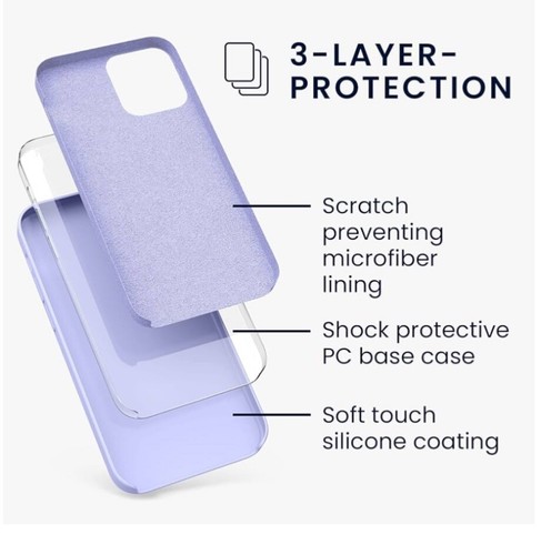 iPhone 12/12 Pro case in Light Lavender + Screen Protector - Photo 4 sur 10