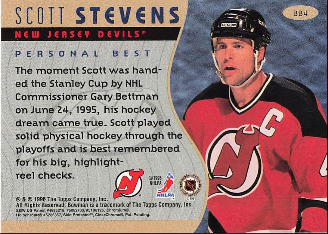 1995-96 Bowman Bowman's Best Refractors Scott Stevens New Jersey
