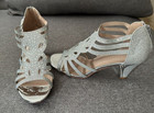 Women’s Forever Perform 60 Silver Rhinestone Heel Sandals, Shoes Size 10 — photo 1