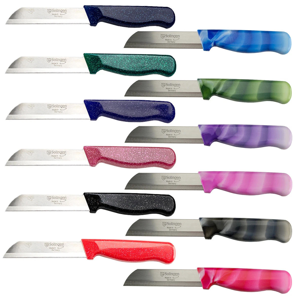 Solingen Messer, Kunststoffgriff - Neon Pink, Premium Gemüsemesser