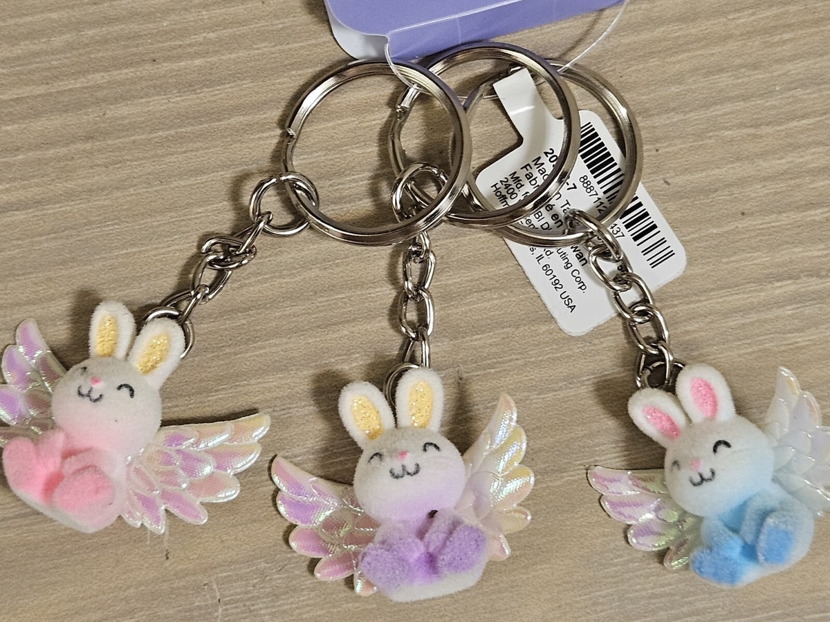 3 PCS CLAIRE'S BUNNY ANGEL WINGS FRIENDSHIP KEYCHAINS | eBay