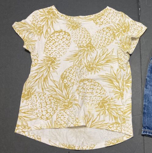 Girls Old Navy & Gap Outfit size 5 - Pineapple Top w/Jean Skirt EUC - Picture 2 of 7