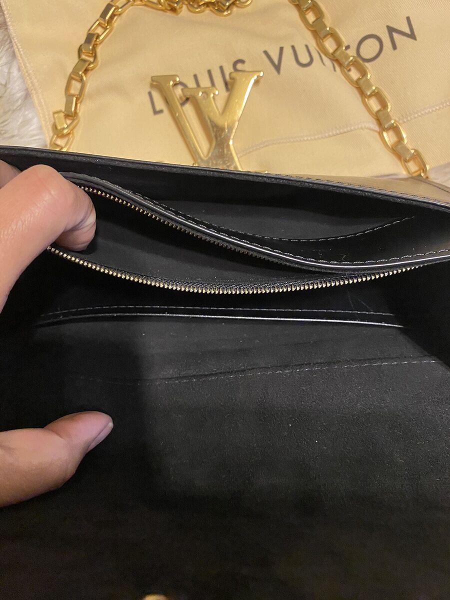 Louis Vuitton Chain Louise Clutch Leather GM Black | eBay Louis Vuitton Chain Louise Clutch Leather GM Black | eBay