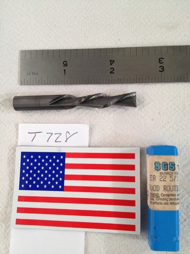 1 NEUE SGS 5/16 ZOLL DURCHMESSER HARTMETALL HOLZFRÄSE. 1" LOC. 2 FL DOWN CUT USA -T728- - Bild 1 von 3