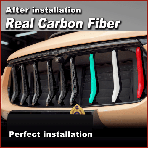 For Maserati Levante Carbon Vorderseite Grill Dekoration Streifen Refit Turning - Picture 5 of 12