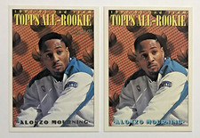 Alonzo Mourning 1993-94 Topps All-Rookie Team GOLD Insert + #177 NBA Base Card