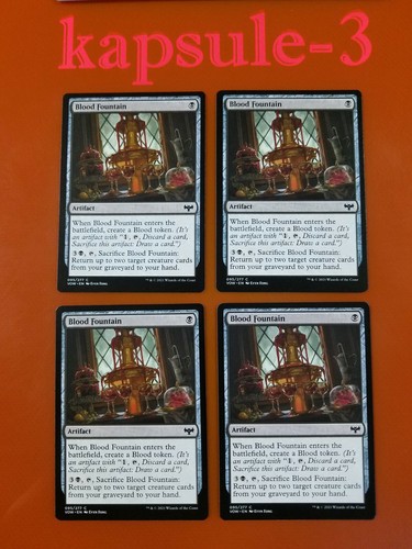 4x Blood Fountain | Innistrad Crimson Vow | MTG Magic Cards