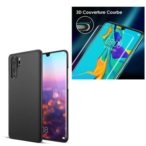 Coque Huawei P30 Pro PSG Paris Foot Maillot - Silicone Bumper Noir - Protection Choc Design Officiel PSG
