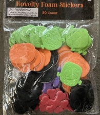 Halloween Foam Novelty Stickers 80 Count Variety