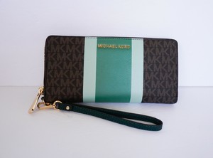 mk brown wallet