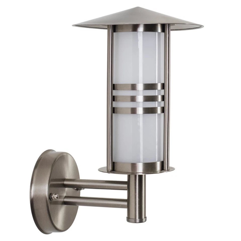 Moderne Aussen Wand Leuchten Wandleuchte Edelstahl Garten Wand Lampen Hof Glas - Bild 2 von 3