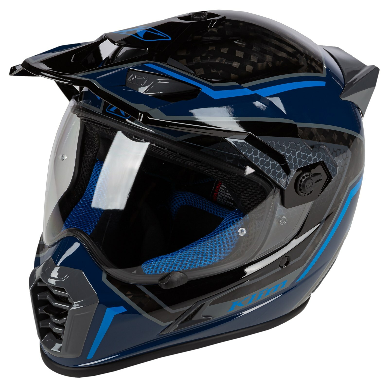 KLIM Krios Pro Mecca KINETIC BLUE TAGLIA XL MOTO CASCO endurohelm ADV DUAL SPORT