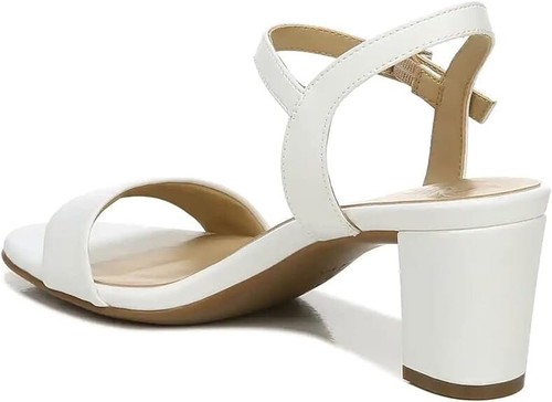 New Naturalizer Women's White Bristol Block Heel Dress Sandals Size 6.5 Wide - Picture 4 of 6