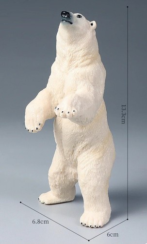 2 Stück stehender Eisbär Tier Spielzeug PVC Actionfigur Puppe Kinder Spielzeug Party Geschenke - Bild 3 von 11