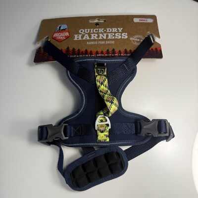 Arcadia Trail Dog Harness Quick-Dry Reflective Water-Resistant Small Hiking Blue