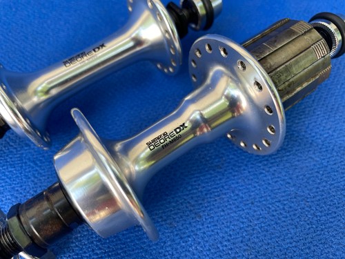 Vintage Shimano Deore DX hubs MTB hubs HB-M550 FH trekking 32 holes 7 speed - Picture 3 of 15