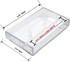 100 Pack Audio Cassette case Clear/Clear