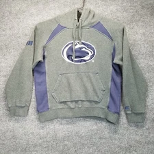 Colosseum Penn State Hoodie Men Large L Gray Center Logo Hood Hit Drawstring PSU