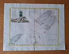 1778 ANTONIO ZATTA SPAIN SPANISH MAP BALEARIC ISLANDS MALLORCA FORMENTERA