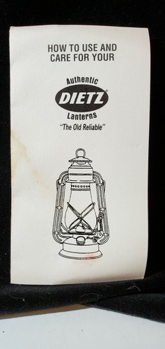 1989 Vintage DIETZ No. 20 JUNIOR w/ Original Box Clear Globe Lantern Brass trim - Picture 9 of 12