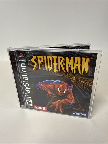 Spider-Man (PlayStation 1 PS1) Black Label KOMPLETT mit Reg Card getestet - Bild 1 von 7