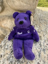 1999 Salvino  s Bammers NHL Bear Anaheim Mighty Ducks 9 Paul Kariya Purple Plush