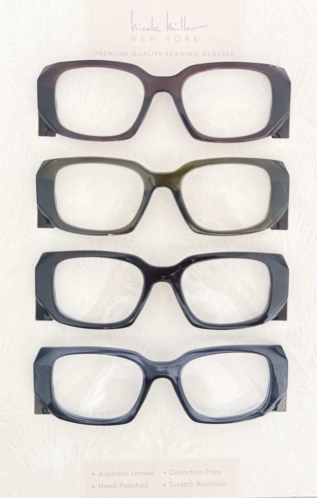 4 Adult Nicole Miller Quality Readers Reading Glasses 7290₽