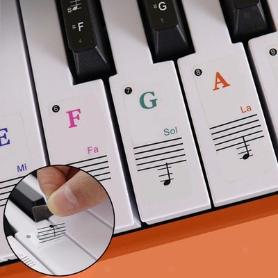 Klavier Keyboard Aufkleber Klavier Noten Anleitung Musiknote Klaviertasten Noten für