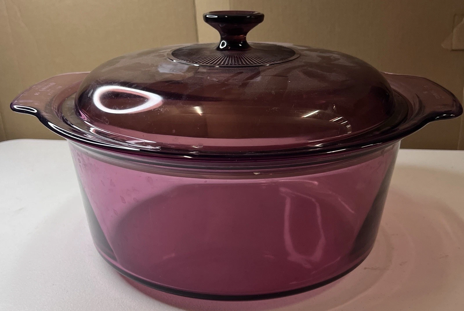 Pyrex Corelle Visions Cranberry 5L Dutch Oven w Lid Uncoated Glass Bottom
Opens in a new window or t