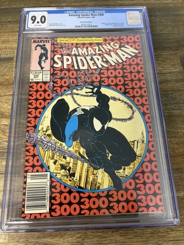 AMAZING SPIDER-MAN 300 CGC 9.0 WPGS NEWSSTAND 1988 ORIGIN & 1ST FULL VENOM!!