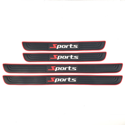 Universal Rubber Car Door Sill Protector Guards   Anti-Scuff Threshold Strips