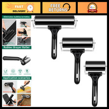 Soft Rubber Brayer Rollers for Printmaking Crafting - 3 Pack 2.4", 4", 5.9"