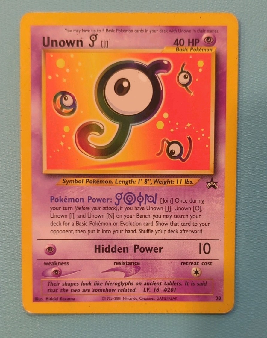 Unown [J] - 38 - Pokemon Wizards Black Star Promo Card MP