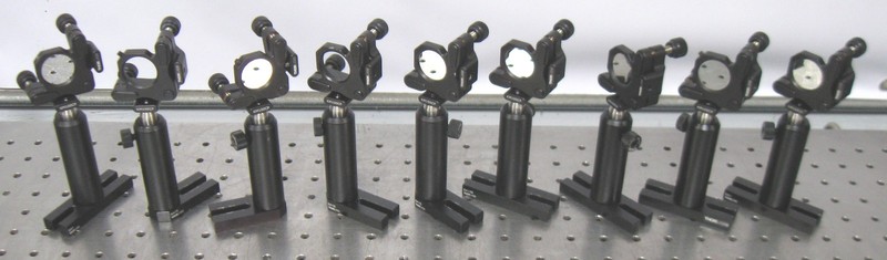 C199019 Lot 9 Thorlabs KM100CP 1" 2-Axis Kinematic Mirror Mount w/ Posts/Holders