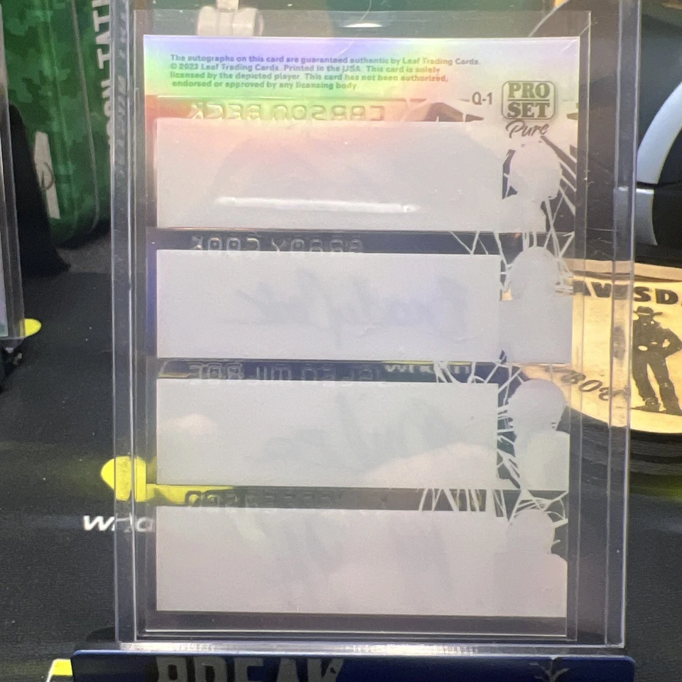 2023 Leaf Pro Set holo platinum - Beck Cook Milroe Jefferson RC Auto (1/1) 🔥 - Image 4 of 4