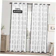 100 Full Blackout Curtains Velvet Window Curtain 57"W x 97"L Pack of 2 White