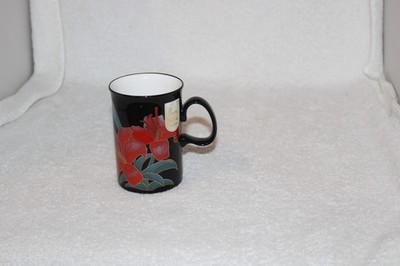 Dunoon Ruth Boden  Eden Mug Floral on Black EUC