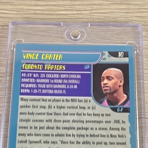 Vince Carter 2001-02 Topps refractor cromado SP paralelo #10 Toronto Raptors - Imagen 5 de 7