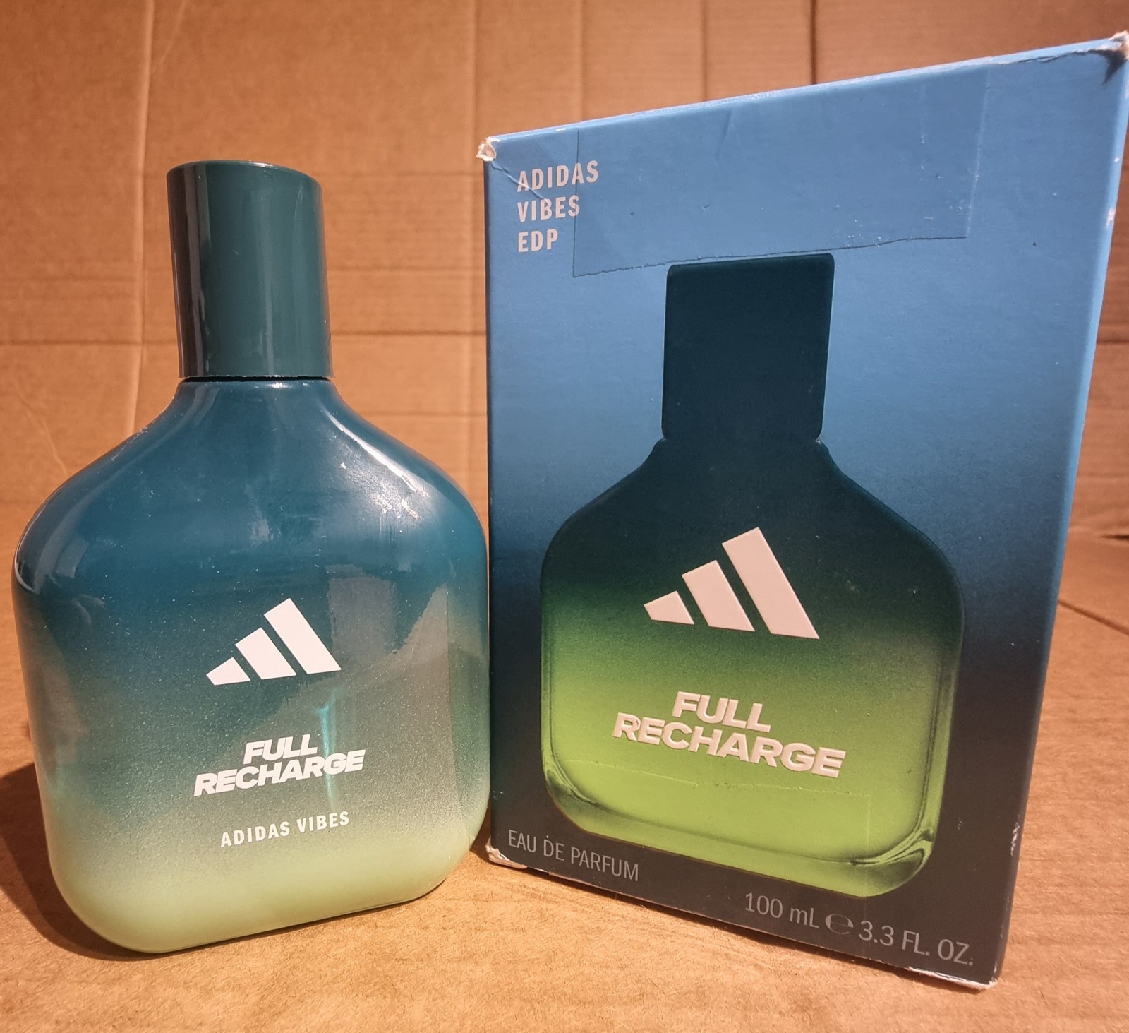 Adidas Vibes Full Recharge Eau De Parfum 100ml Cedar Leaf & Clary Sage Fragrance