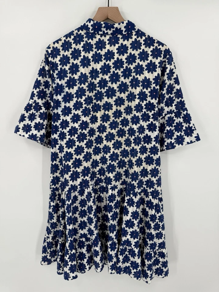 Vestido Diane Von Furstenberg DVF Azul Floral Talla XL Romántico Cottagecore Foto 2 de 4